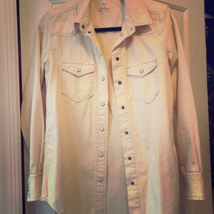 Pins & Needles Tops - Pins + Needles beige cotton button down Pins & Needles Tops - Pins + Needles beige cotton button down